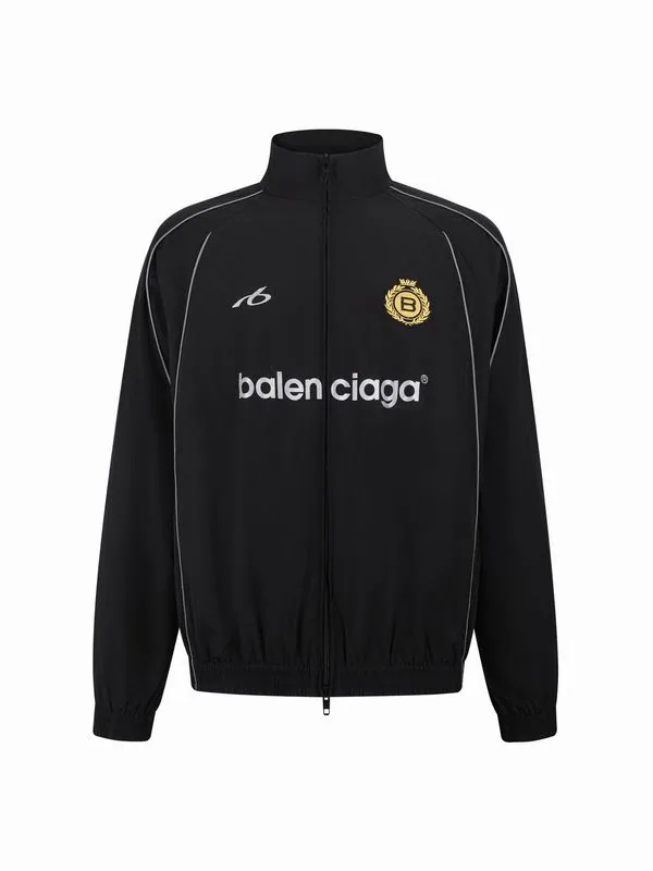 Black zip jacket shown from the front for the style guide